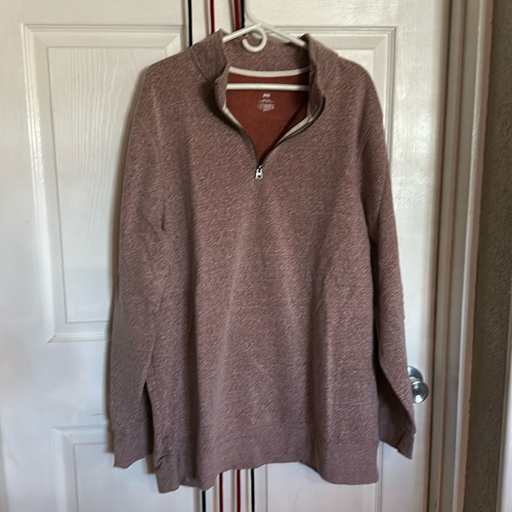 Sonoma men’s sweatshirt with zipper v-neck in Burgundy size 2XB